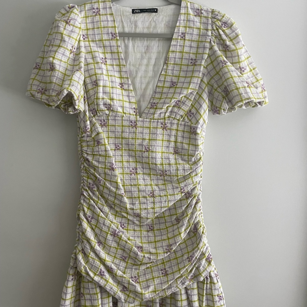 ZARA lilac and light green mini dress